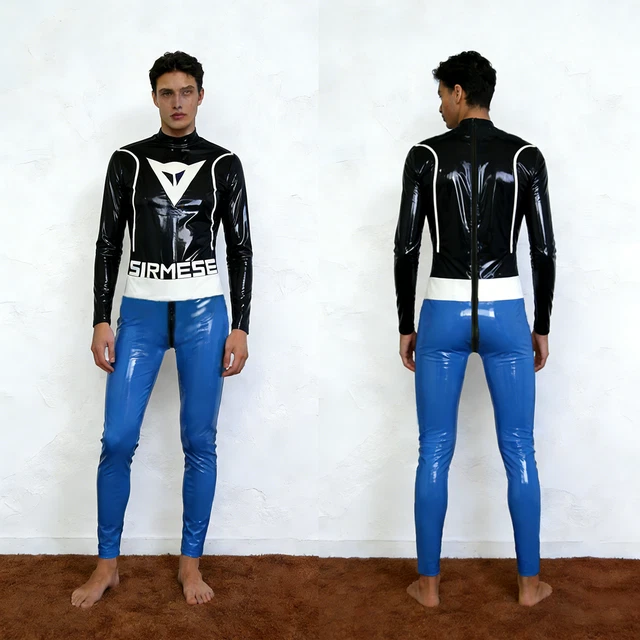 Tuta In Lattice Mr Muscles Con Cerniera Frontale - Negozio Latex UK - Foto 3