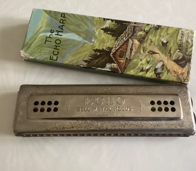 Hohner Echo Bell Metal Reeds Boxed Harmonica: Keys G and C