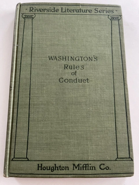 Washington’s Rules Of Conduct ANTIQUE Book Riverside Literature Series 1887