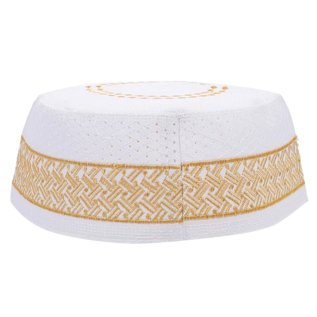 Chapeau De Prière Musulman Pour Hommes, Chapeau De Crâne Islam Kufi