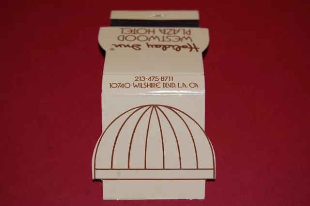 Cafe Le Dome Restaurant at Westwood Plaza Hotel Vintage Full Unstruck Matchbook 3