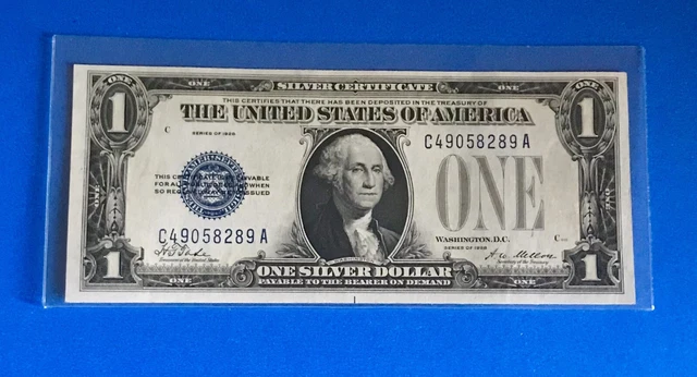 1928  $1  Silver Certificate  FUNNY BACK  AU/CU  ON SALE!!   (c550)