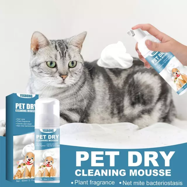 Waterless Cat Bath No-Rinse Foam pet Grooming Supplies Safe Bathless Cleani нр