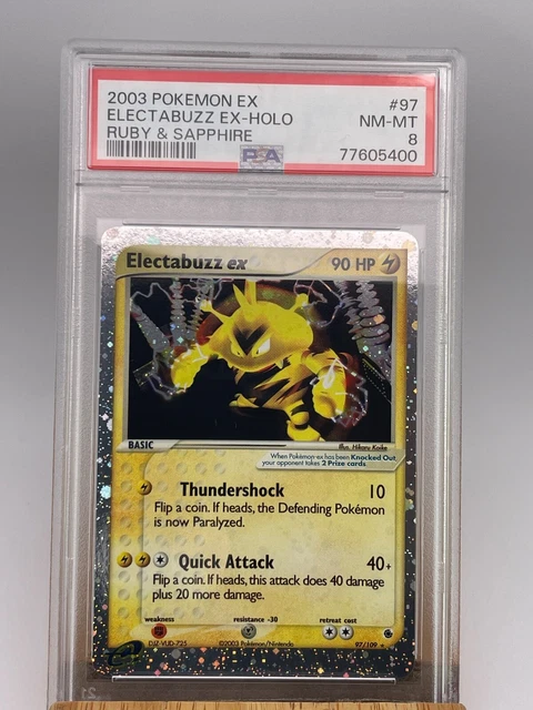 Pokémon 2003 EX Ruby & Sapphire Electabuzz EX 97/109 PSA 8