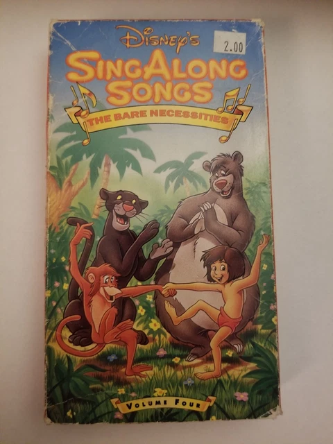 VINTAGE DISNEY'S SING Along Songs VHS The Bare Necessities VHS TESTED £
