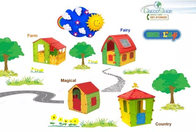Casa/Casetta/Fattoria per bambini/bimbi per interni esterni e giardino STARPLAY