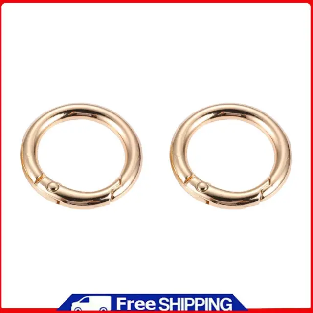 2pcs 2cm Metal Circle Trigger Rings DIY Accessories Alloy for Bag (Gold) UK