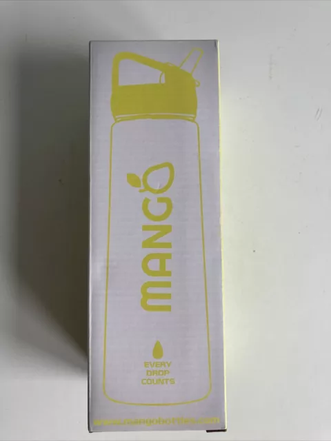 Bottiglia d'acqua di paglia Mango, 600 ml marcatori temporali motivazionali con tappo antiperdita