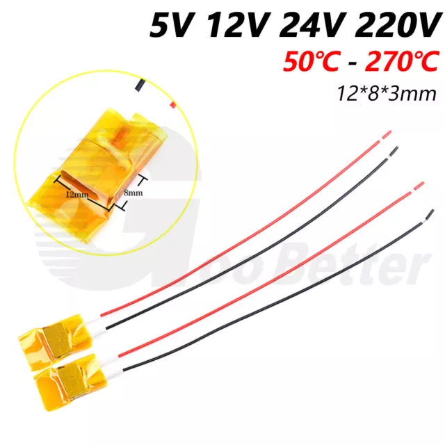 5V 12V 24V 220V PTC Heater Element Constant Temperature Thermostat Heating Plate