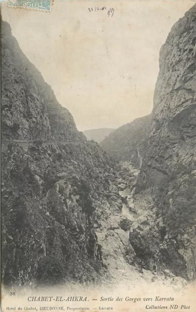 Cp Chabet-El Ahkra Sortie Des Gorges Vers Kerrata