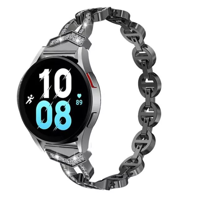 Strap For Samsung Galaxy Watch 3 41mm 4 Classic 40 44mm 42 46mm Bling Metal Band