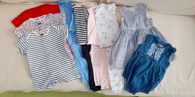 Bundle Girls 9-12 Mths Dress,Bodysuits,Tops,Leggings -Inc.j.lewis,M&S - 13 Items