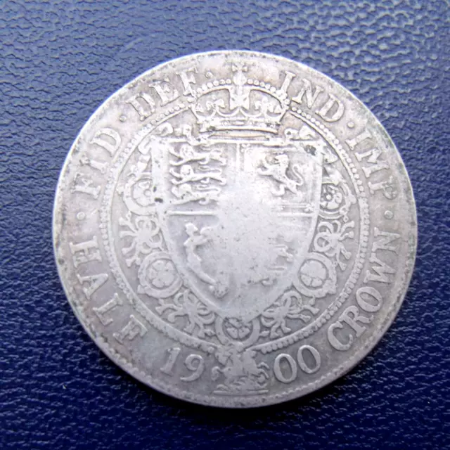 1900 Half Crown Queen Victoria .925 Sterling silver coin