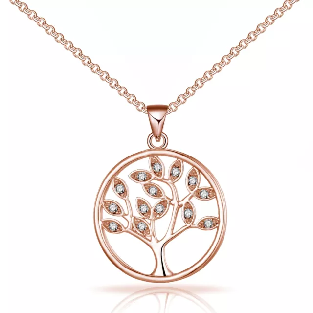 TREE OF LIFE rose gold necklace (Warren James) £19.00 - PicClick UK