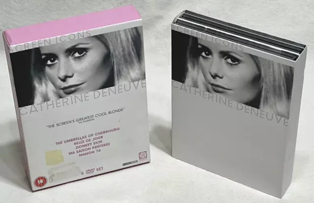 CATHERINE DENEUVE : Screen Icons - 5 Film DVD Boxset In Vgc (FREE UK P&P)