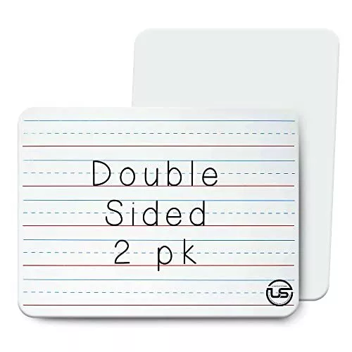 Small White Board- Small Dry Erase Board 2Pk.| Double Sided Lapboard Mini Dry Er