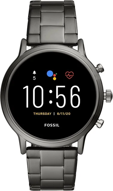 Fossil FTW4024 Gen 5 Smartwatch The Carlyle HR Smoke Stainless Steel