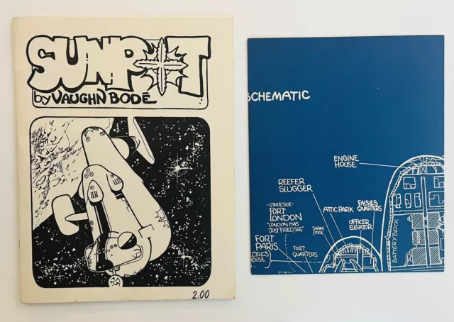 SUNPOT #1, VF, Vaughn Bode, w/ poster,Underground, 1971, 1st, more UG ...