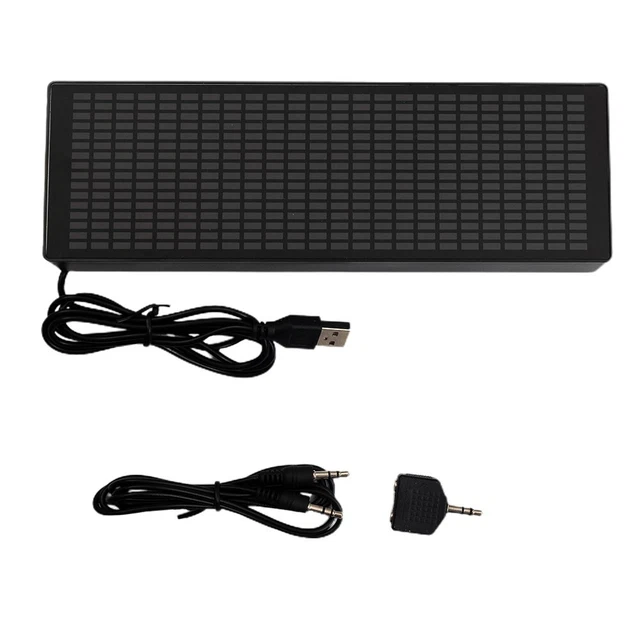 Audio Analyzer 21.8*2.8*7.2cm ABS Material Music Spectrum Indicator Brand New