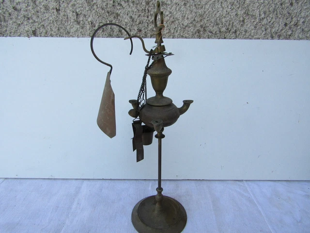 Lampe de bateau antique avec lampe à huile - Laiton, - Catawiki