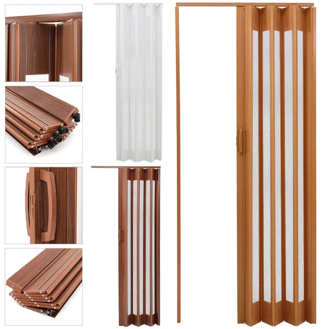 PLASTIC CONCERTINA ACCORDION Folding Door Kitchen Bathroom Divider Sliding Panel £55.95