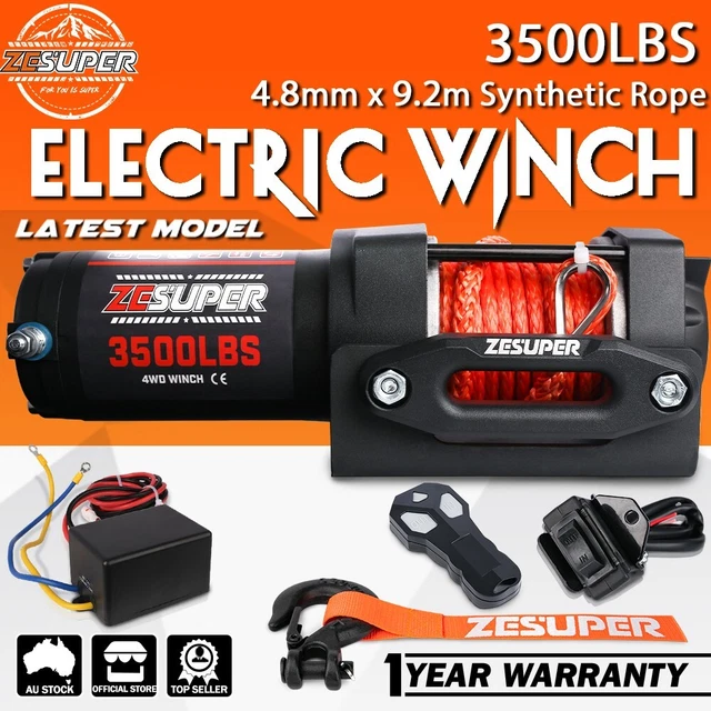 ZESUPER 3500LB ELECTRIC Winch 12V Wireless Portable ATV UTV Boat