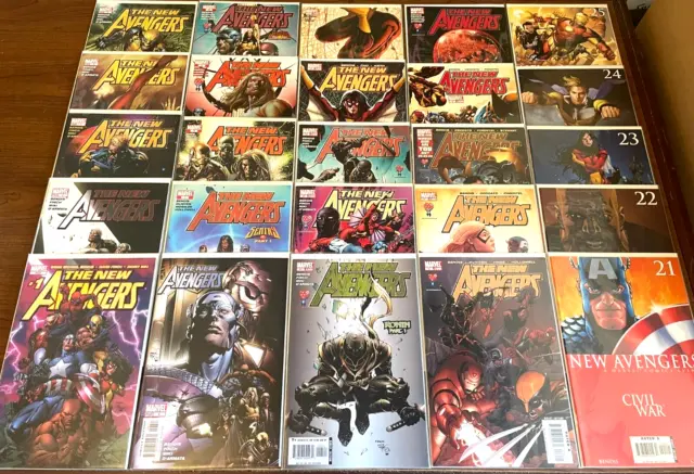 SHORT BOX LOT of 147 Marvel Comic Books NEW AVENGERS THE INITIATIVE NICE RUNS!