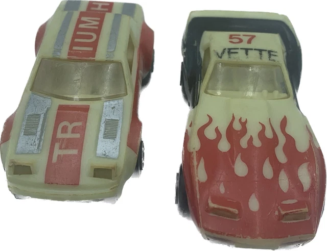 Matchbox Glo Racers MATCHBOX GLO RACERS Flamin Vette And Quicksilver Glow In The Dark 1982 ...