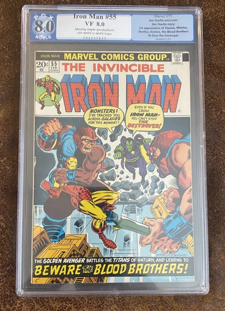 Iron Man 55  8.0  1st Appearance Thanos & Drax the Destroyer 🔥🔥🔥
