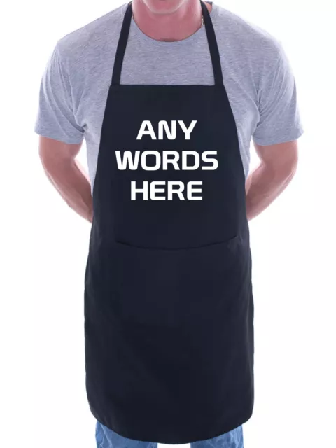 Personalised Apron Your Text Here Any Words here BBQ Cooking