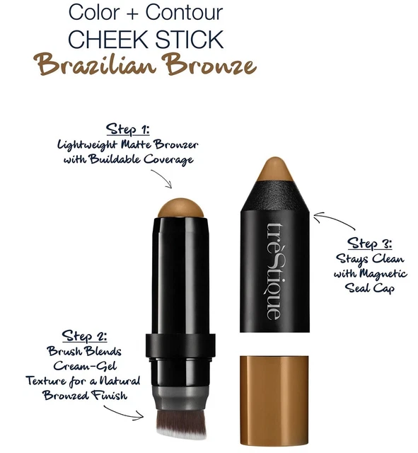 Contorno De Color Bronce Brasileño Talla Completa Cepillo Nuevo En Caja