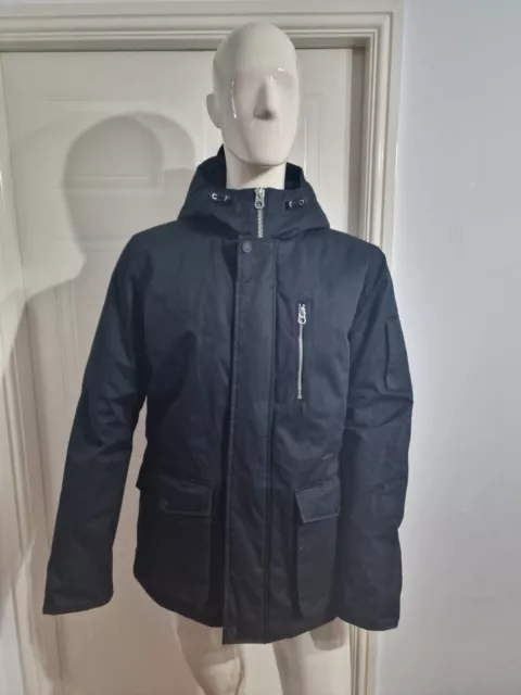 Cappotto giacca solida nera Next Outerwear da uomo ottime condizioni taglia M usata