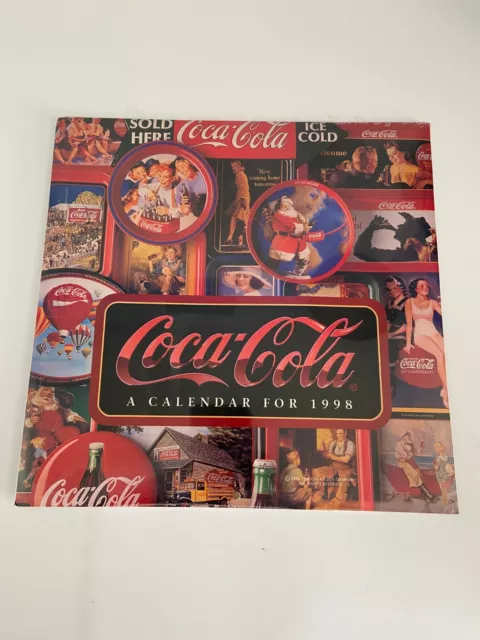 1998 Coke Coca-Cola Calendar New Sealed Vintage Tin Signs Themed