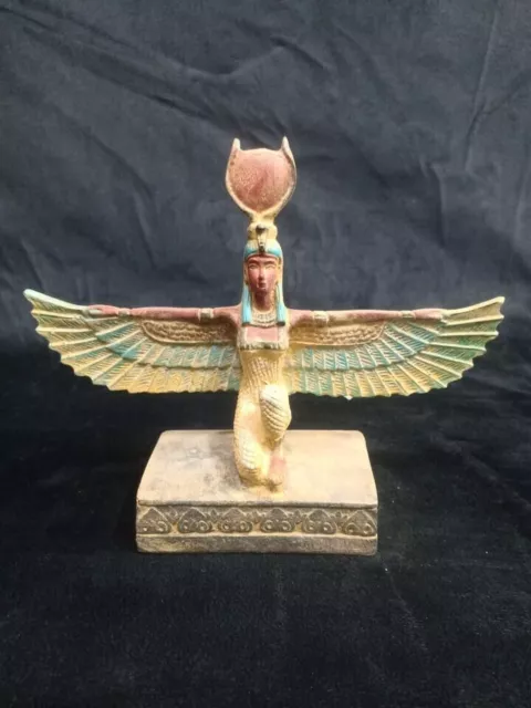 Egyptian Antiquities Ancient Egyptian Statue Goddess Isis Winged Figurine BC