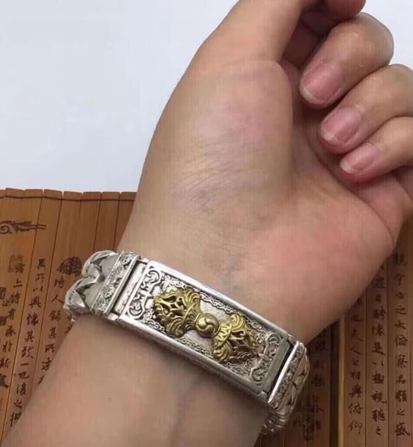 2023 Hot selling Tibetan Silver Lucky Statue Magic Tool High end Gift Bracelet