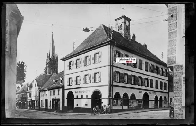 Plate Glass Photo Antique, Negative Black & White 9x14 CM, Pfaffenhoffen