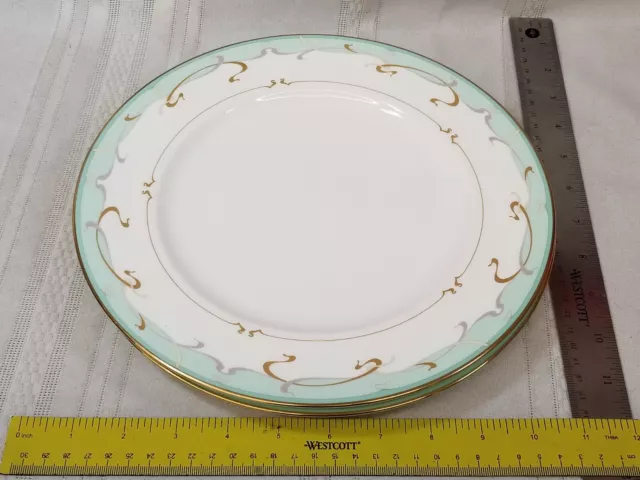 2 Noritake Pavane Bone china Dinner Plates