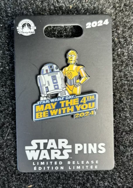 2024 Disney Parks Star Wars R2-D2 & C-3PO May the 4th Be With You Pin LR