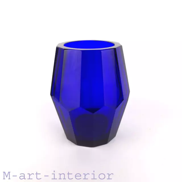 Royal Blau Vase, Josef Hoffmann, Moser, Wiener Werkstätte, Austria um 1920