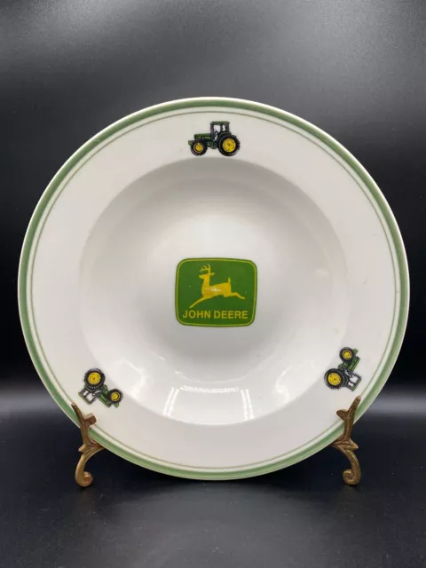 Gibson's 'John Deere' Bowl, 9", tractor decals, farmer, rustic, country