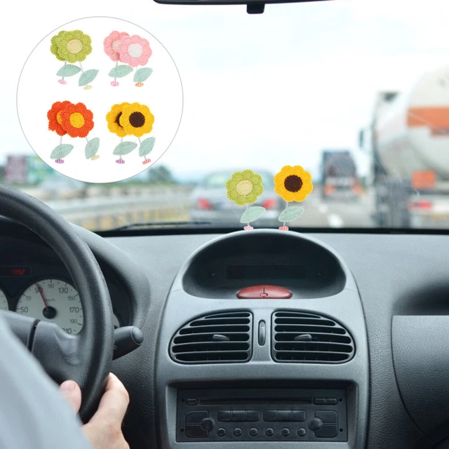 8 pz console centrale decorazione fiori auto piccoli fiori a molla decorazione scrivania