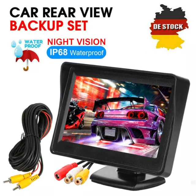 4,3" LCD Auto Rückfahr Monitor für Rückfahrkamera Desktop TFT Display Bildschirm