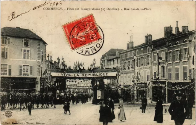 CPA AK COMMERCE - Fetes des Inaugurations - Rue Bas-de-la-Place (391800)