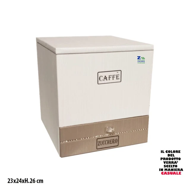 Porta Cialde Caffè In Bambù Wintem - Organizer Con Ripiano Vetro, 30x30x10cm Per Casa E Ufficio - 9