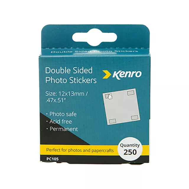 Kenro Double Sided Photo Stickers Box of 250 Scrapbooking Paper Crafts - PC105