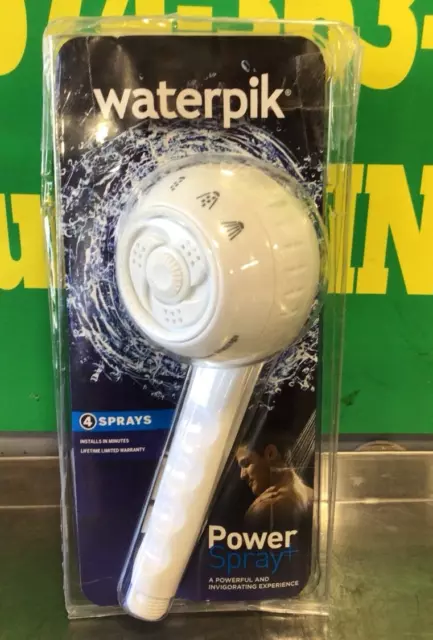 Waterpik Power Spray SM-451E Handheld Shower Head 4-Spray Function 5 Foot Hose