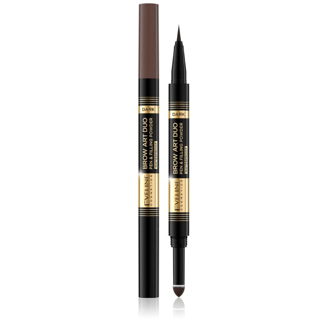 Brow Art Duo Eyebrow Multifunction Pen Filing Powder Waterproof Dark 8g Eveline