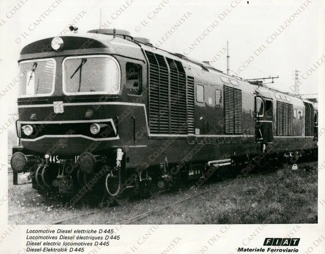 1974 Locomotive Diesel elettriche D 445 FIAT materiale ferroviario treno Foto