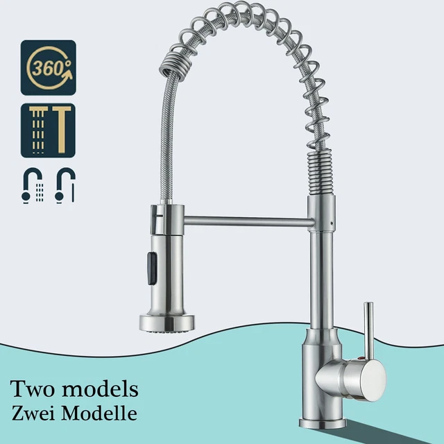 Évier De Cuisine Commercial En Acier Inoxydable - Robinet Rotatif Mit