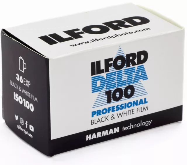 1 Roll Ilford  Delta 100 36 Exposure Pro Black & White 35mm Print Film